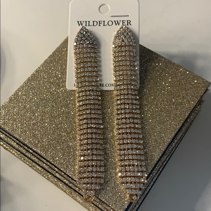 New Bling Dangling Faux Diamond Earrings